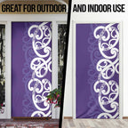 Violet Green Maori Door Cover Koru Kowhaiwhai - Aussie Hoodie