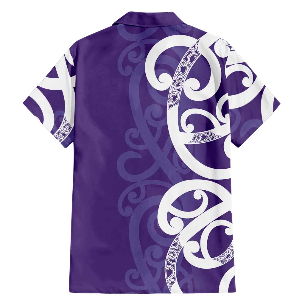 Violet Green Maori Family Matching Mermaid Dress and Hawaiian Shirt Koru Kowhaiwhai - Aussie Hoodie