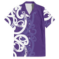 Violet Green Maori Family Matching Tank Maxi Dress and Hawaiian Shirt Koru Kowhaiwhai - Aussie Hoodie