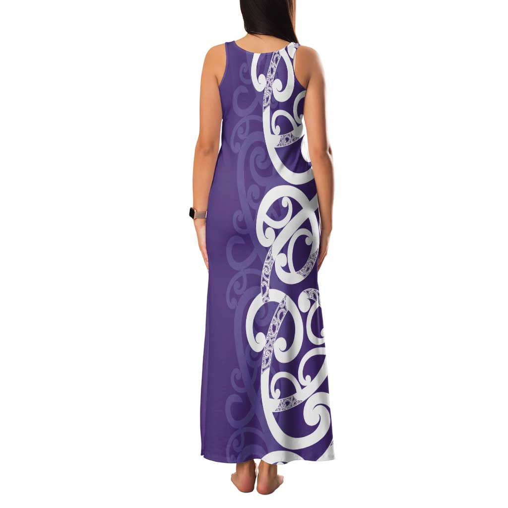 Violet Green Maori Family Matching Tank Maxi Dress and Hawaiian Shirt Koru Kowhaiwhai - Aussie Hoodie