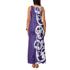 Violet Green Maori Family Matching Tank Maxi Dress and Hawaiian Shirt Koru Kowhaiwhai - Aussie Hoodie