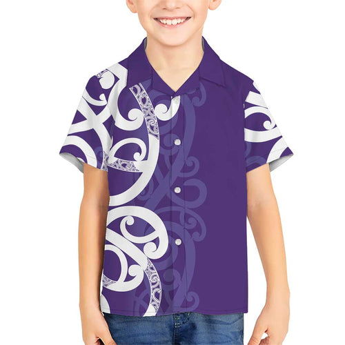 Violet Green Maori Family Matching Tank Maxi Dress and Hawaiian Shirt Koru Kowhaiwhai - Aussie Hoodie