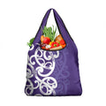 Violet Green Maori Grocery Bag Koru Kowhaiwhai - Aussie Hoodie