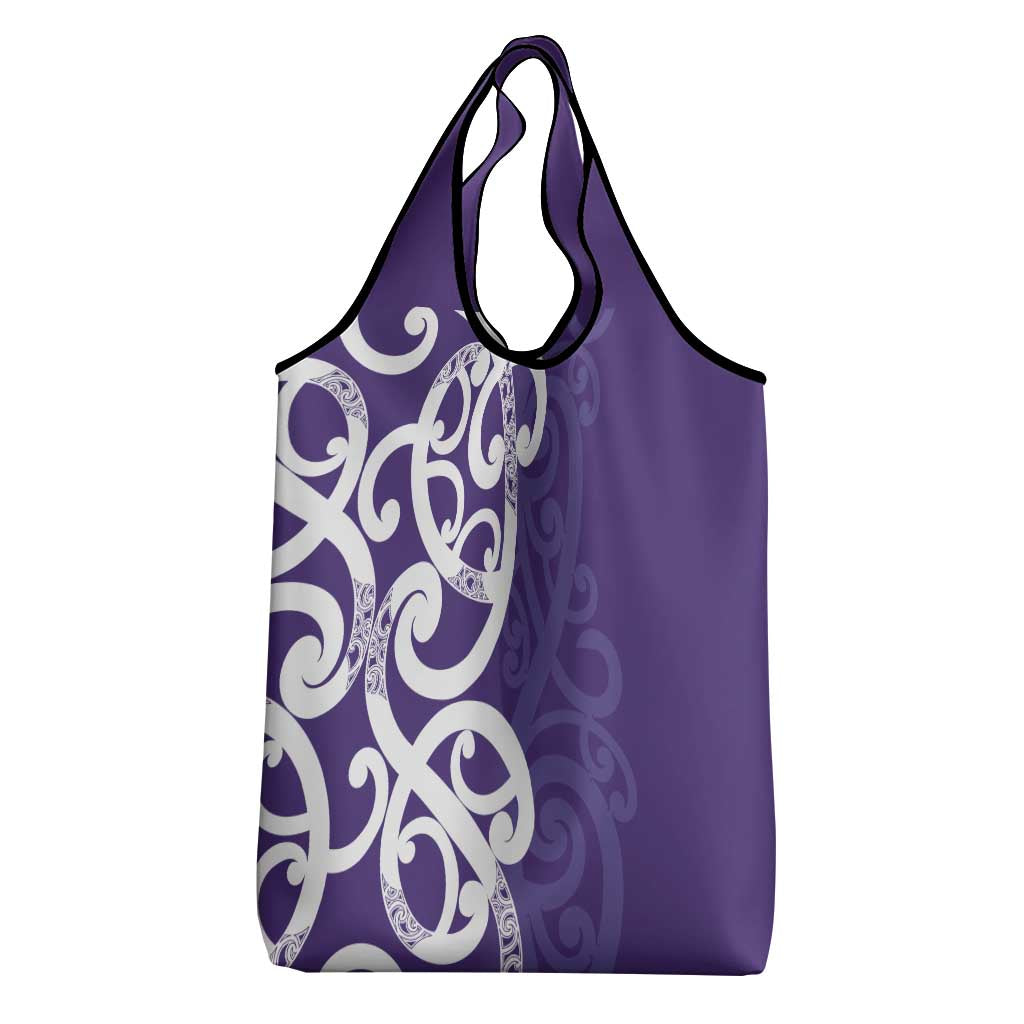 Violet Green Maori Grocery Bag Koru Kowhaiwhai - Aussie Hoodie
