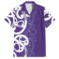 Violet Green Maori Hawaiian Shirt Koru Kowhaiwhai - Aussie Hoodie