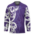 Violet Green Maori Hockey Jersey Koru Kowhaiwhai - Aussie Hoodie