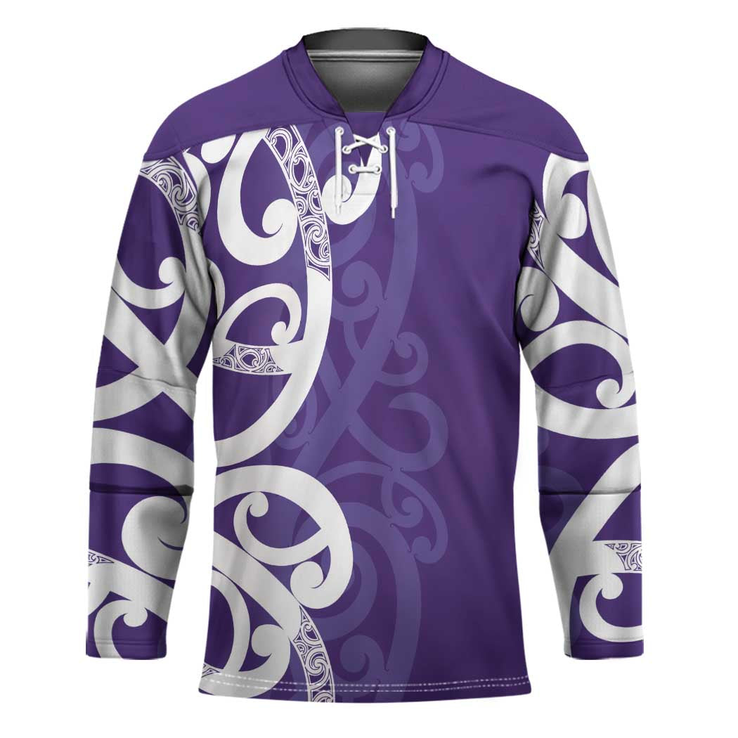 Violet Green Maori Hockey Jersey Koru Kowhaiwhai - Aussie Hoodie