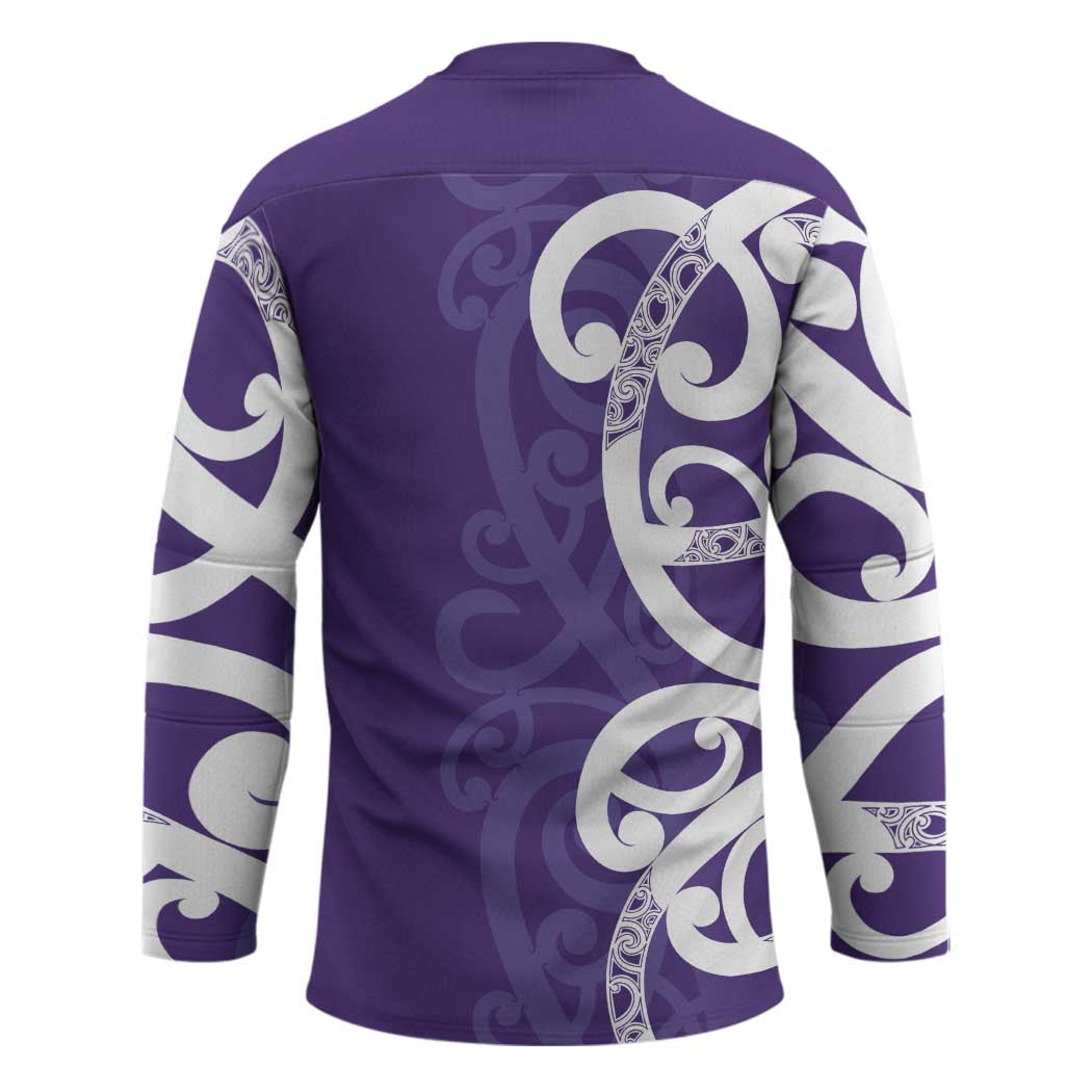 Violet Green Maori Hockey Jersey Koru Kowhaiwhai - Aussie Hoodie