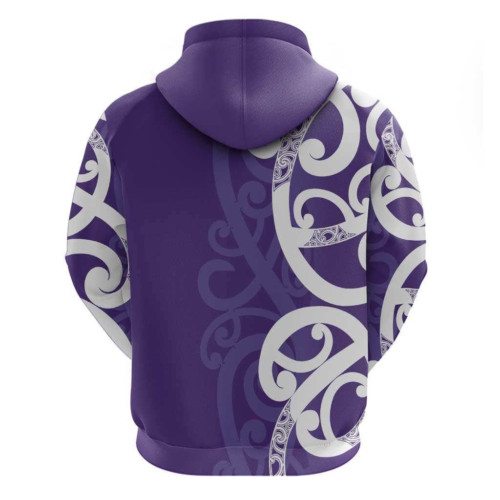 Violet Green Maori Hoodie Koru Kowhaiwhai - Aussie Hoodie