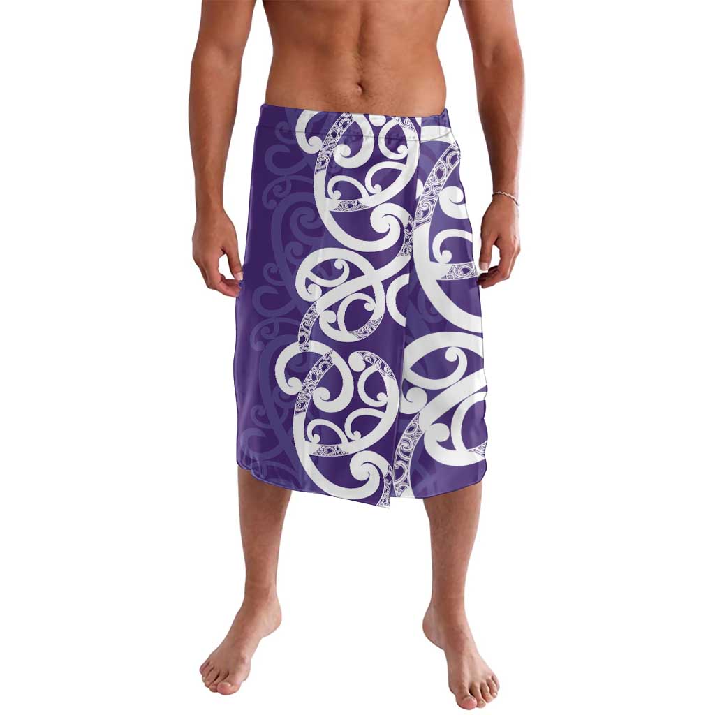 Violet Green Maori Lavalava Koru Kowhaiwhai - Aussie Hoodie