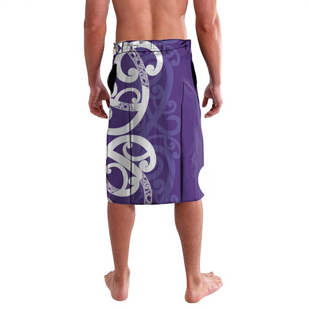 Violet Green Maori Lavalava Koru Kowhaiwhai - Aussie Hoodie