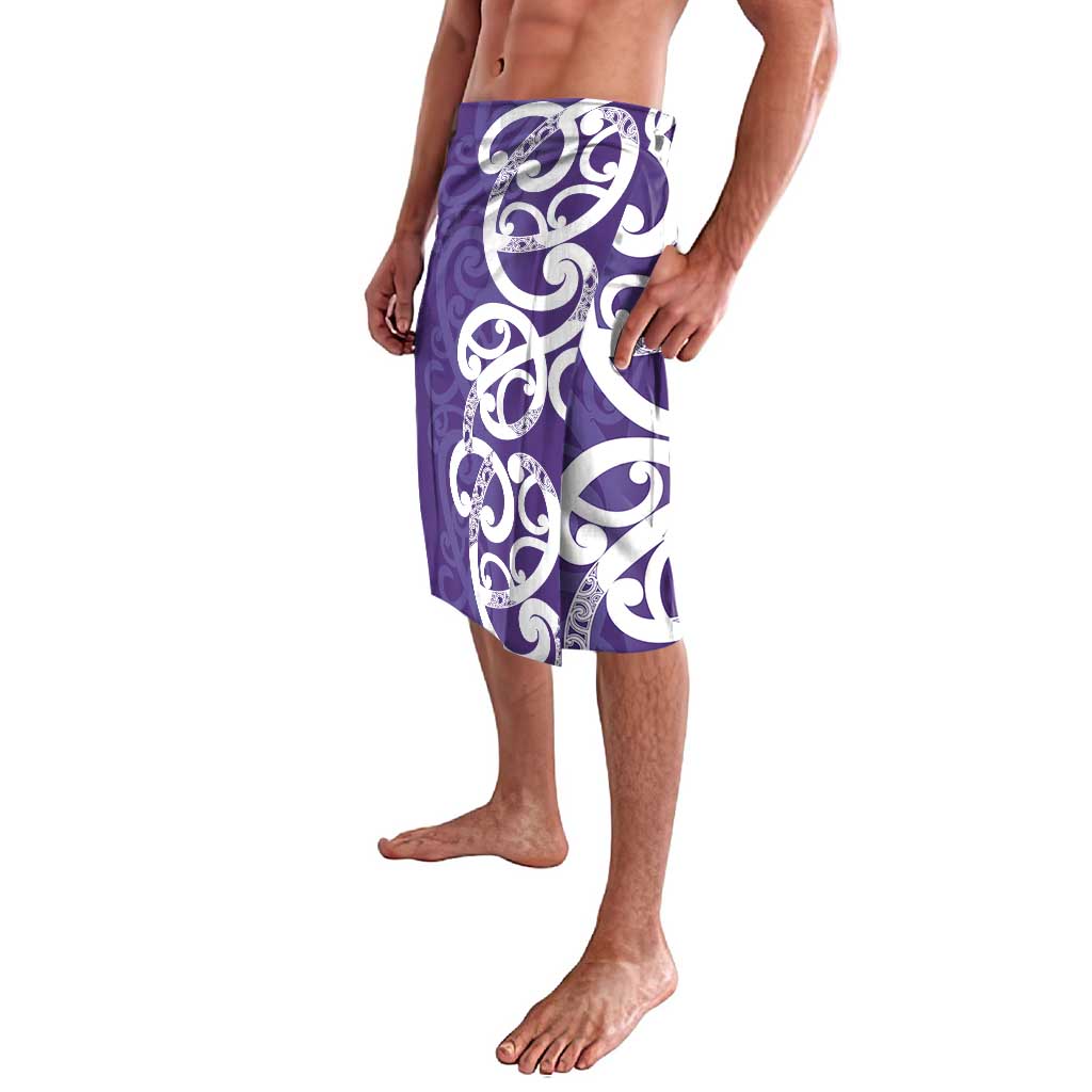 Violet Green Maori Lavalava Koru Kowhaiwhai - Aussie Hoodie