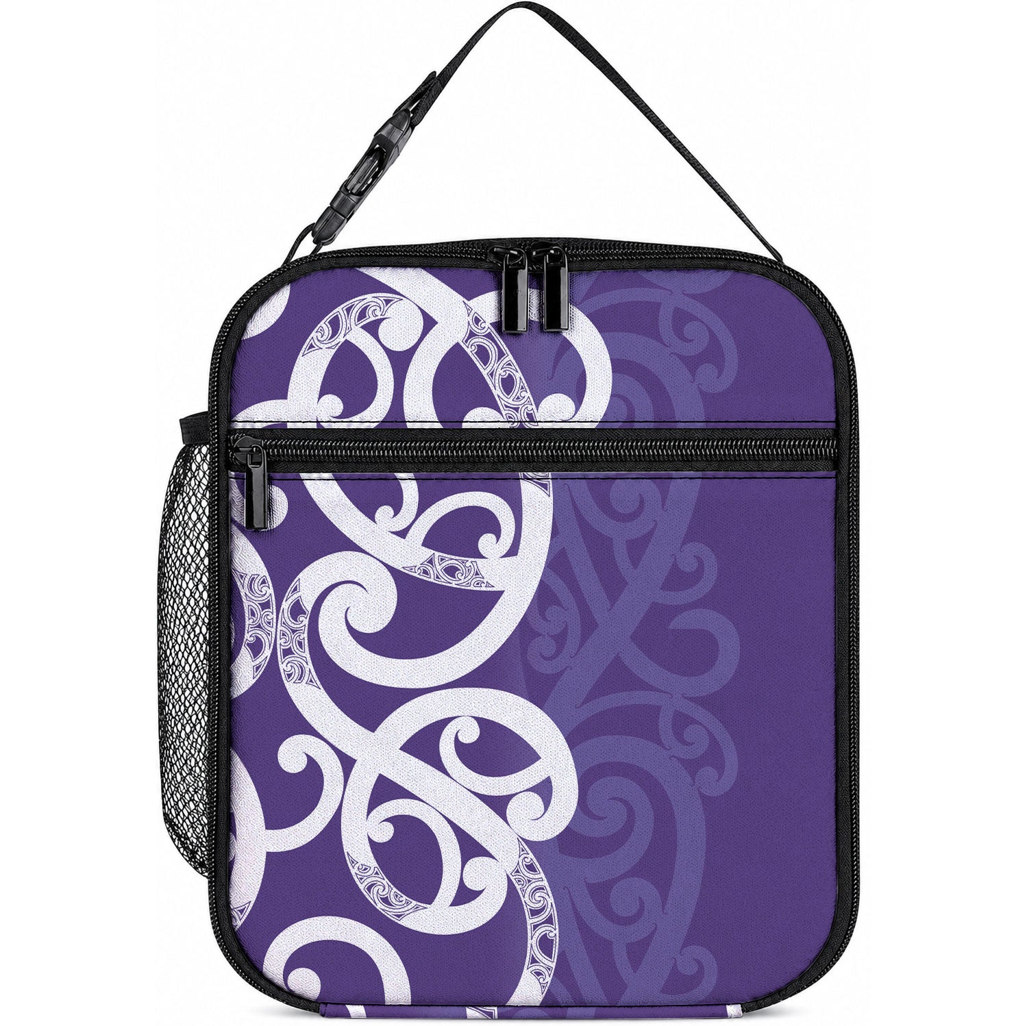 Violet Green Maori Lunch Bag Koru Kowhaiwhai