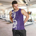 Violet Green Maori Men Tank Top Koru Kowhaiwhai - Aussie Hoodie