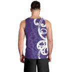 Violet Green Maori Men Tank Top Koru Kowhaiwhai - Aussie Hoodie
