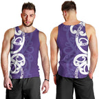 Violet Green Maori Men Tank Top Koru Kowhaiwhai - Aussie Hoodie