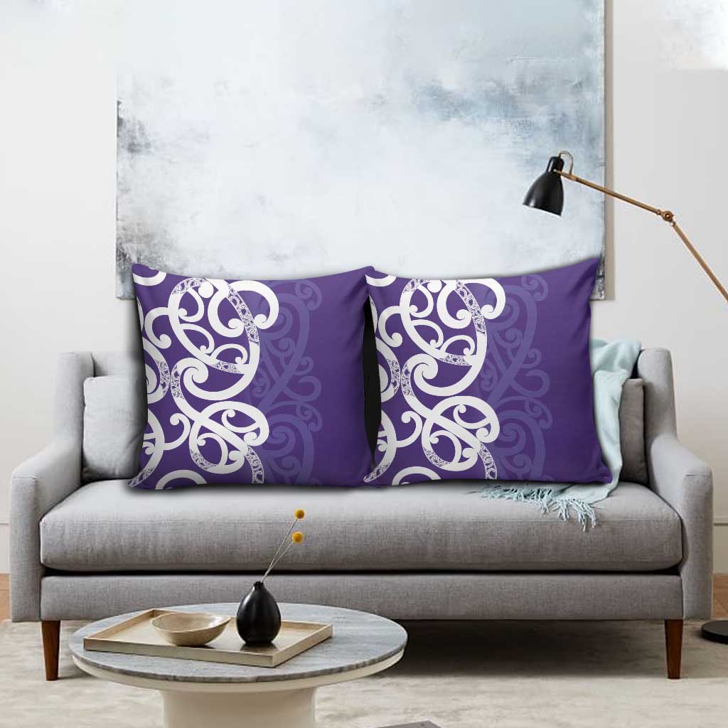 Violet Green Maori Pillow Cover Koru Kowhaiwhai - Aussie Hoodie