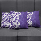 Violet Green Maori Pillow Cover Koru Kowhaiwhai - Aussie Hoodie