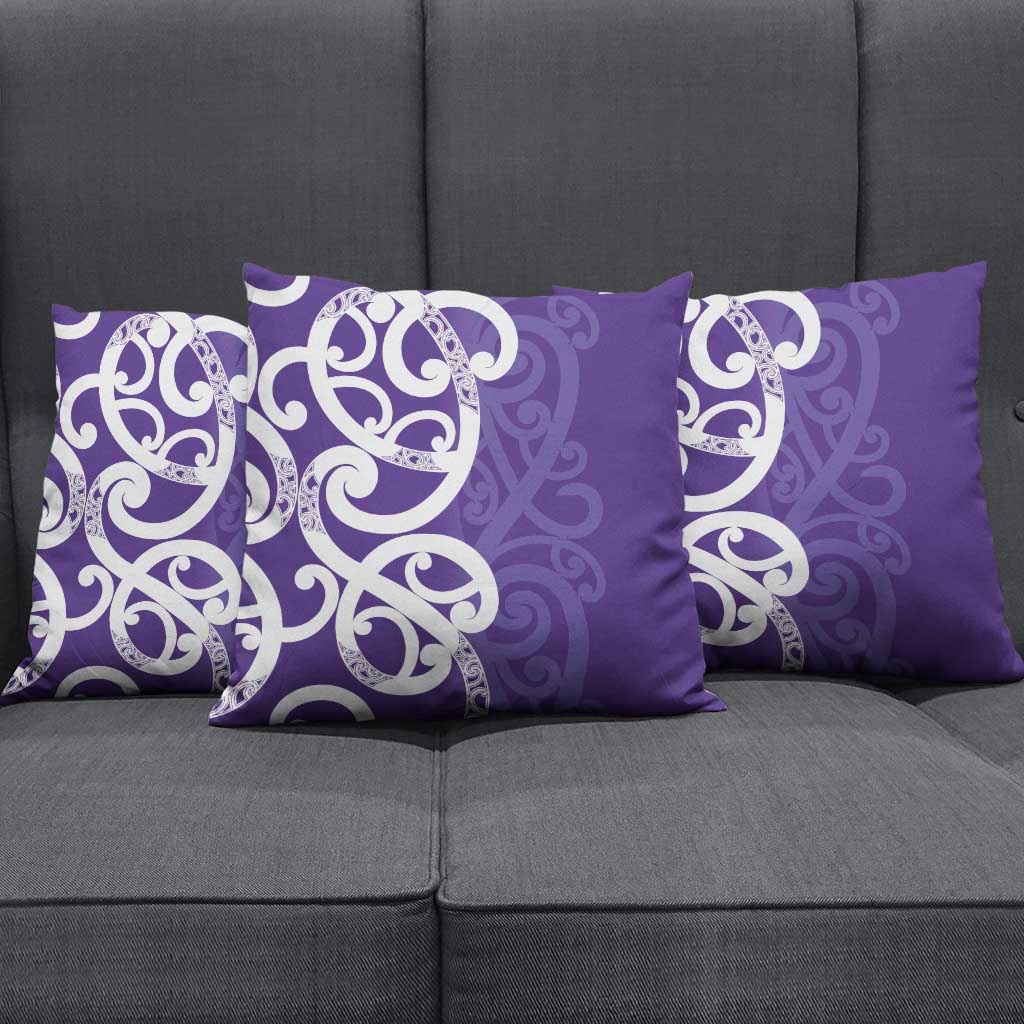 Violet Green Maori Pillow Cover Koru Kowhaiwhai - Aussie Hoodie
