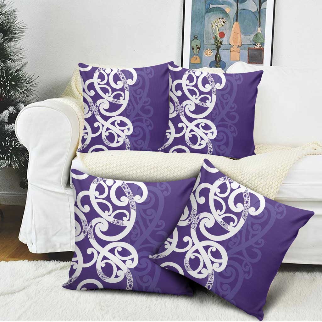 Violet Green Maori Pillow Cover Koru Kowhaiwhai - Aussie Hoodie