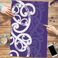 Violet Green Maori Puzzle Koru Kowhaiwhai - Aussie Hoodie