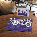 Violet Green Maori Puzzle Koru Kowhaiwhai - Aussie Hoodie
