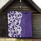 Violet Green Maori Quilt Koru Kowhaiwhai - Aussie Hoodie