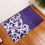 Violet Green Maori Rubber Doormat Koru Kowhaiwhai - Aussie Hoodie