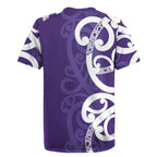 Violet Green Maori Rugby Jersey Koru Kowhaiwhai - Aussie Hoodie