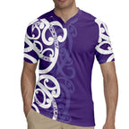 Violet Green Maori Rugby Jersey Koru Kowhaiwhai - Aussie Hoodie