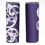 Violet Green Maori Skinny Tumbler Koru Kowhaiwhai - Aussie Hoodie