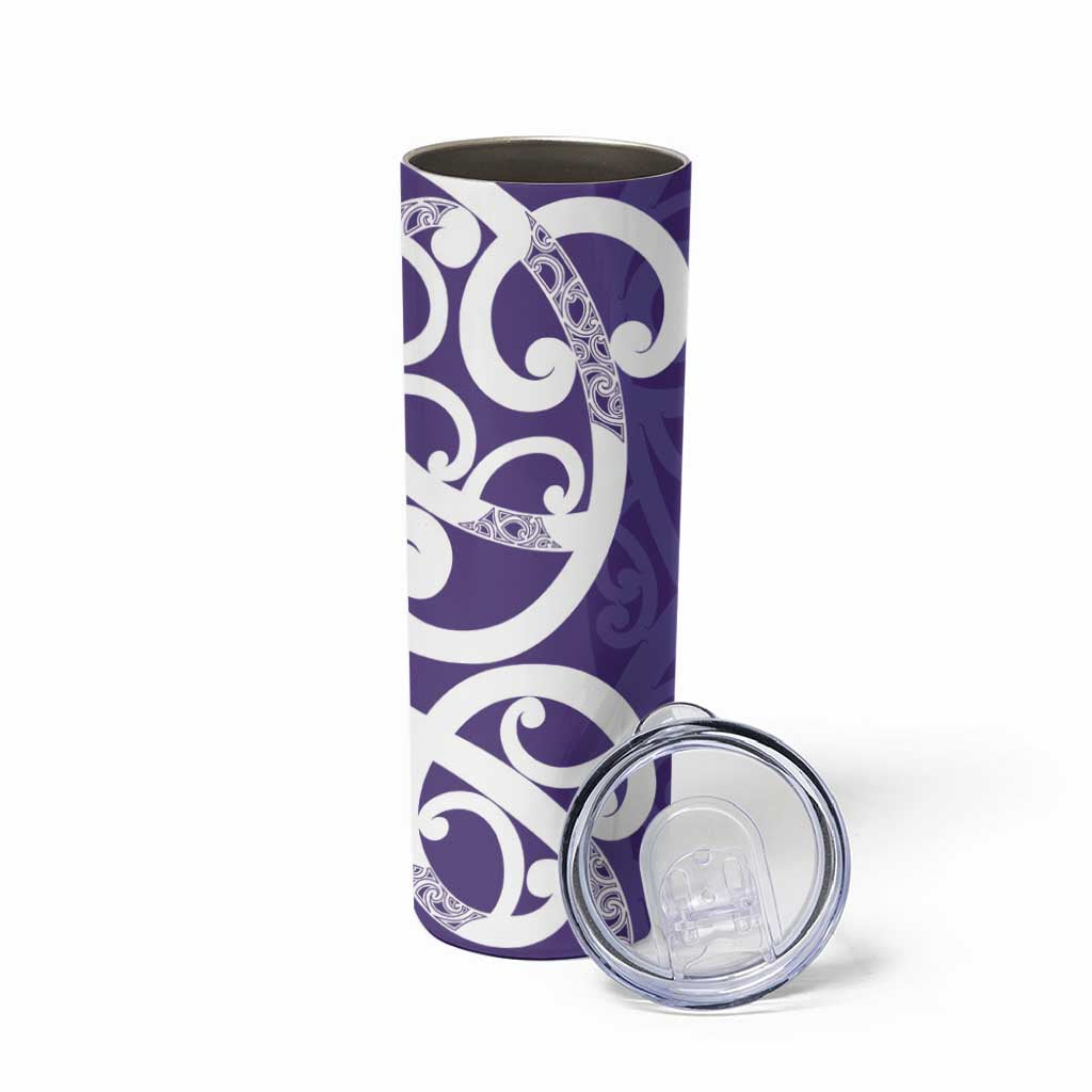 Violet Green Maori Skinny Tumbler Koru Kowhaiwhai - Aussie Hoodie