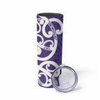 Violet Green Maori Skinny Tumbler Koru Kowhaiwhai - Aussie Hoodie