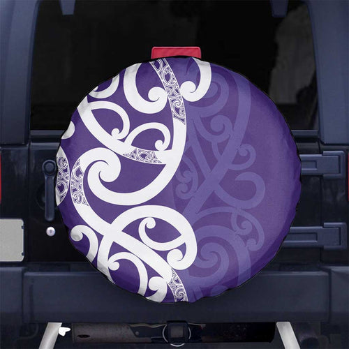 Violet Green Maori Spare Tire Cover Koru Kowhaiwhai - Aussie Hoodie