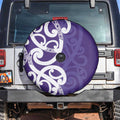 Violet Green Maori Spare Tire Cover Koru Kowhaiwhai - Aussie Hoodie