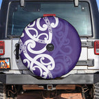 Violet Green Maori Spare Tire Cover Koru Kowhaiwhai - Aussie Hoodie