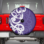 Violet Green Maori Spare Tire Cover Koru Kowhaiwhai - Aussie Hoodie