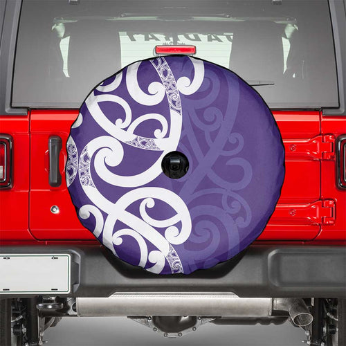 Violet Green Maori Spare Tire Cover Koru Kowhaiwhai - Aussie Hoodie