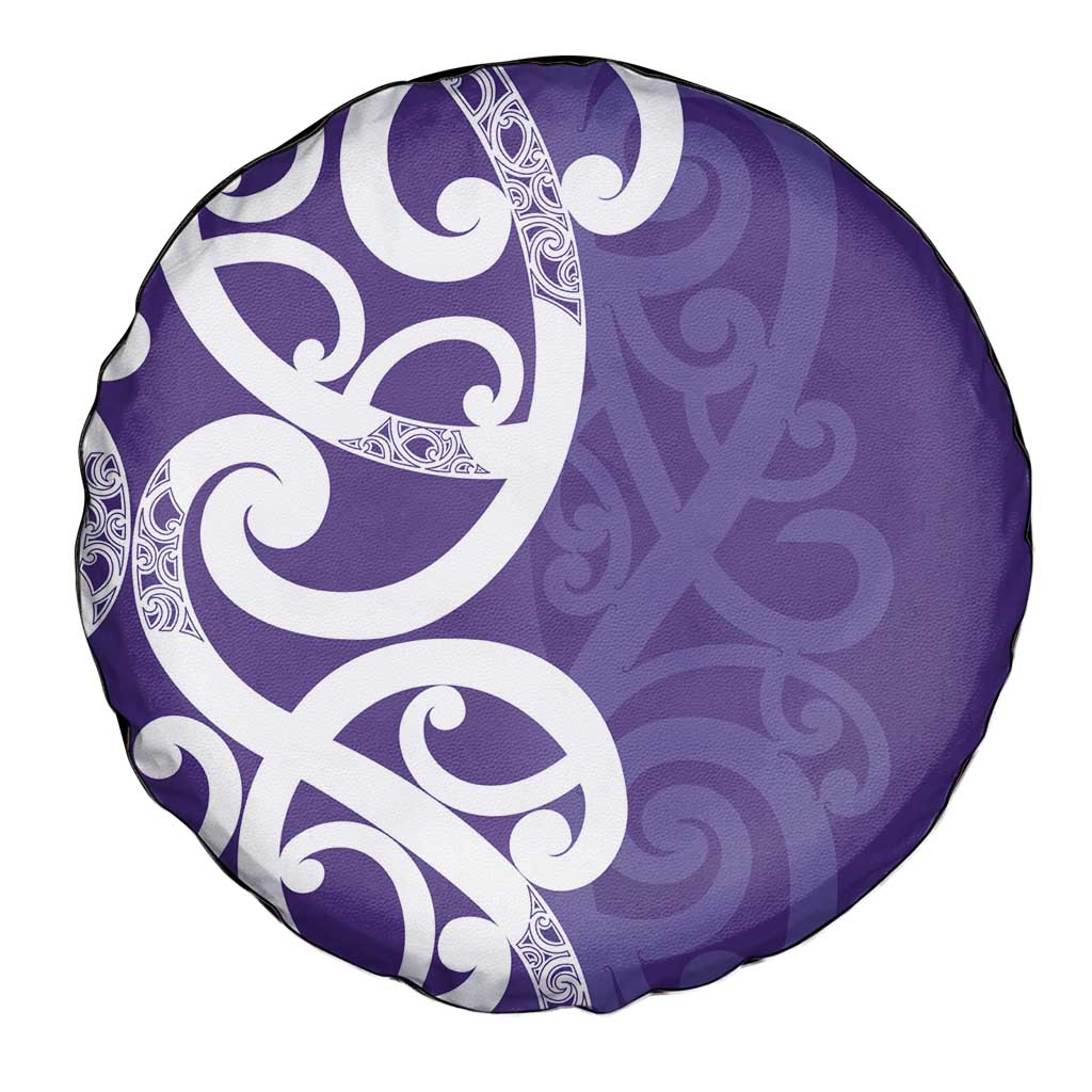 Violet Green Maori Spare Tire Cover Koru Kowhaiwhai - Aussie Hoodie