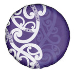 Violet Green Maori Spare Tire Cover Koru Kowhaiwhai - Aussie Hoodie