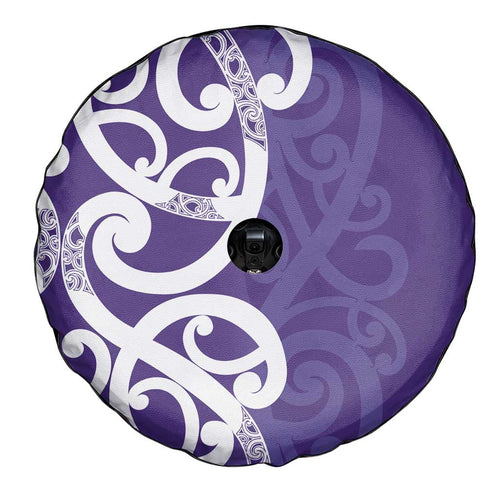 Violet Green Maori Spare Tire Cover Koru Kowhaiwhai - Aussie Hoodie