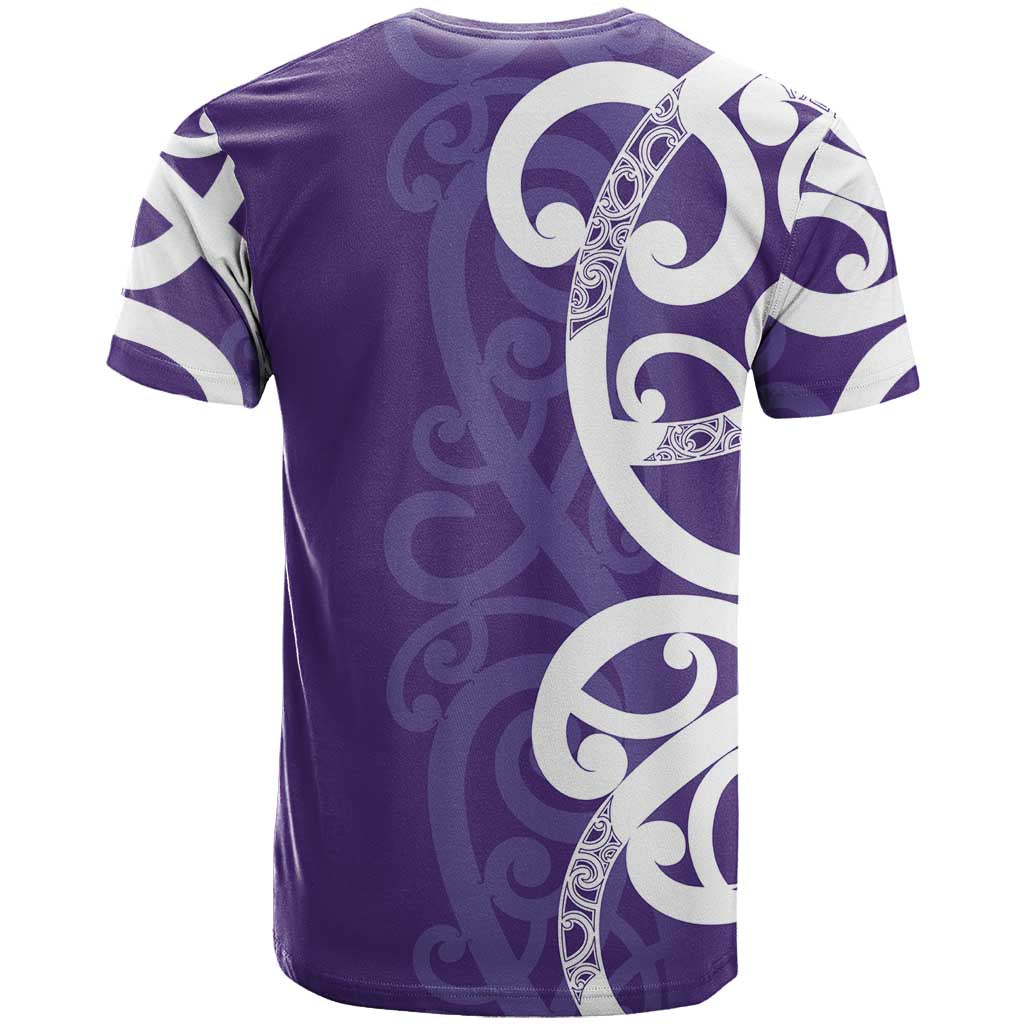 Violet Green Maori T Shirt Koru Kowhaiwhai - Aussie Hoodie