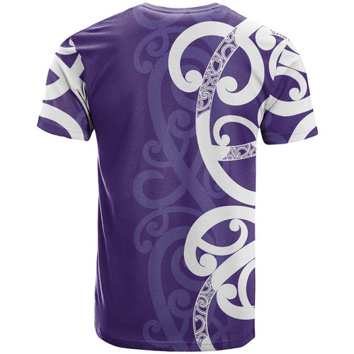 Violet Green Maori T Shirt Koru Kowhaiwhai - Aussie Hoodie