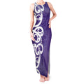 Violet Green Maori Tank Maxi Dress Koru Kowhaiwhai - Aussie Hoodie