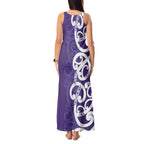 Violet Green Maori Tank Maxi Dress Koru Kowhaiwhai - Aussie Hoodie