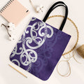 Violet Green Maori Tote Bag Koru Kowhaiwhai - Aussie Hoodie
