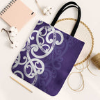 Violet Green Maori Tote Bag Koru Kowhaiwhai - Aussie Hoodie