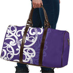Violet Green Maori Travel Bag Koru Kowhaiwhai - Aussie Hoodie