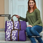 Violet Green Maori Travel Bag Koru Kowhaiwhai - Aussie Hoodie