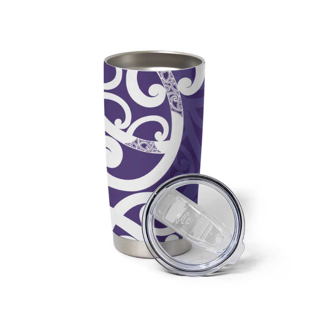 Violet Green Maori Tumbler Cup Koru Kowhaiwhai - Aussie Hoodie